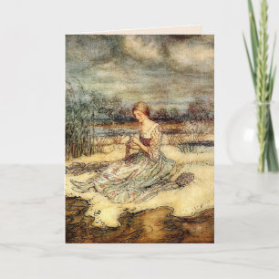 DE REMERCIEMENTS LADY DANS LE CHAMP BLANK TOUTE OCCASION CARTE