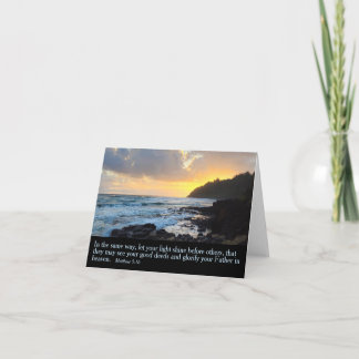De Remerciements Laissez briller votre lumière carte