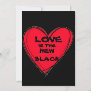 De Remerciements L'AMOUR EST LE NOUVEAU COEUR NOIR - Carte Saint Va