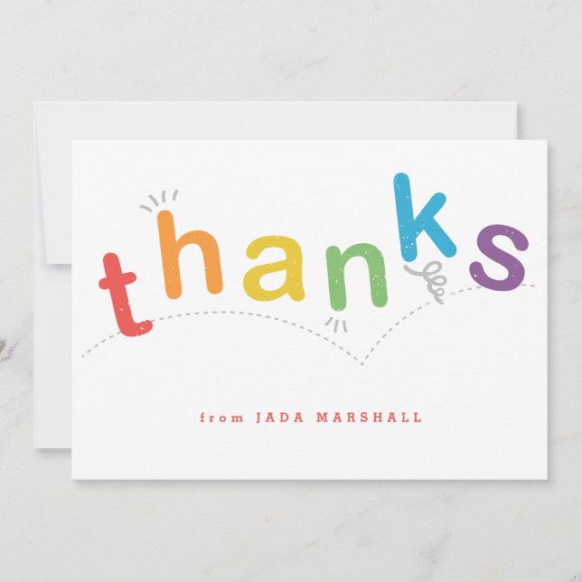 De Remerciements L'appartement d'enfants vous remercient carte pour (Devant)