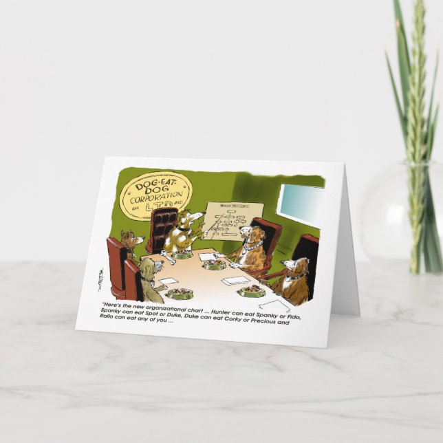 De Remerciements Le chien mangent la carte du jour du patron du (Devant)