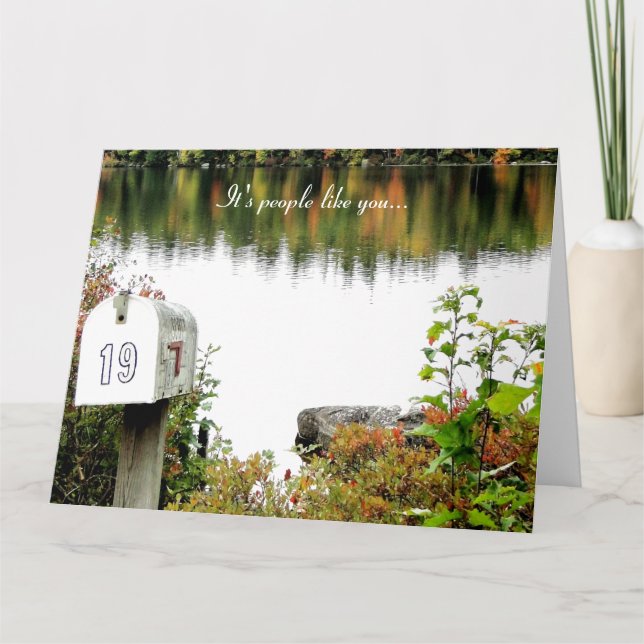 De Remerciements Les gens comme vous, carte d'appréciation volontai (Devant)