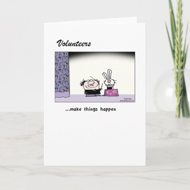 De Remerciements Les volontaires font la magie se produire ! Carte (Devant)