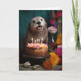De Remerciements Louer avec un gâteau d'anniversaire - Carte