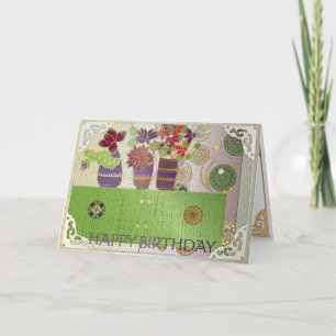 De Remerciements Mah Jongg Green Table Carte d'anniversaire