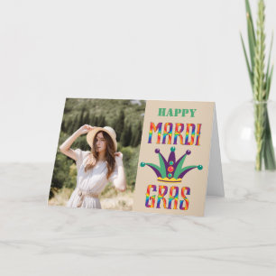 De Remerciements Mardi Gras Carte photo personnalisé