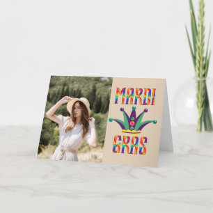 De Remerciements Mardi Gras Carte photo personnalisé