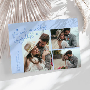 De Remerciements Mariage Inoubliable Carte Photo Multi Bleu Glaçon