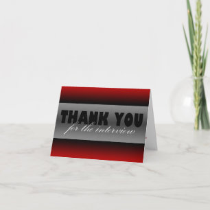 De Remerciements "Merci carte rouge foncé pour entrevue"