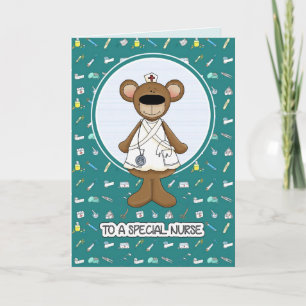 De Remerciements Merci, infirmière. Carte d'ours en peluche