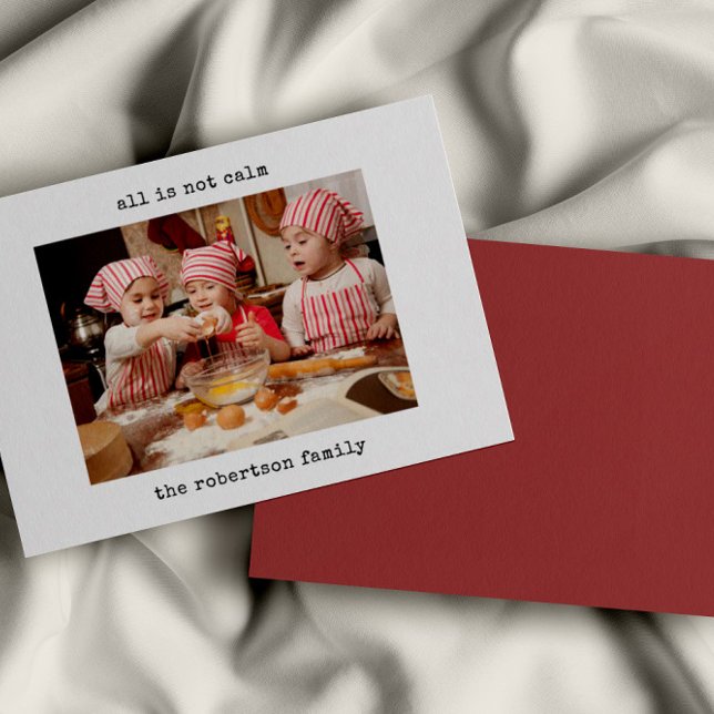 De Remerciements Mini Tout N'Est Pas Calme Photo Carte Noël (Créateur téléchargé)