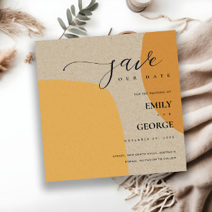 DE REMERCIEMENTS MODERNE ABSTRAIT KRAFT ORANGE ENREGISTRER LA CARTE