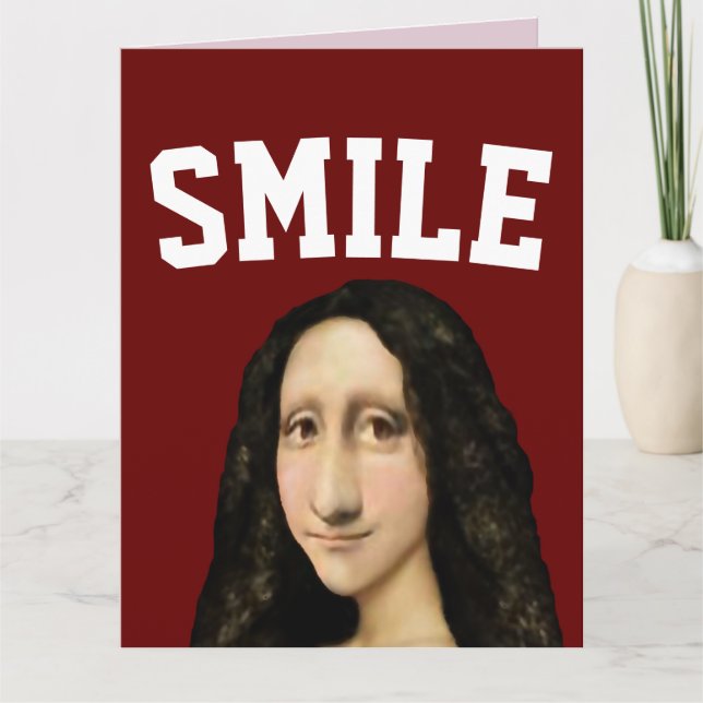 DE REMERCIEMENTS MODERNE MONA SMILE ! CARTE D'ANNIVERSAIRE (Devant)