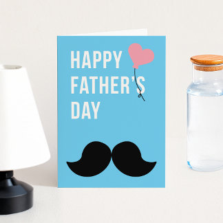 De Remerciements Moustache Amour pour papa : carte pliée Fête des p