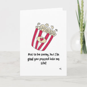 De Remerciements Ne pas être Corny - Carte Popcorn