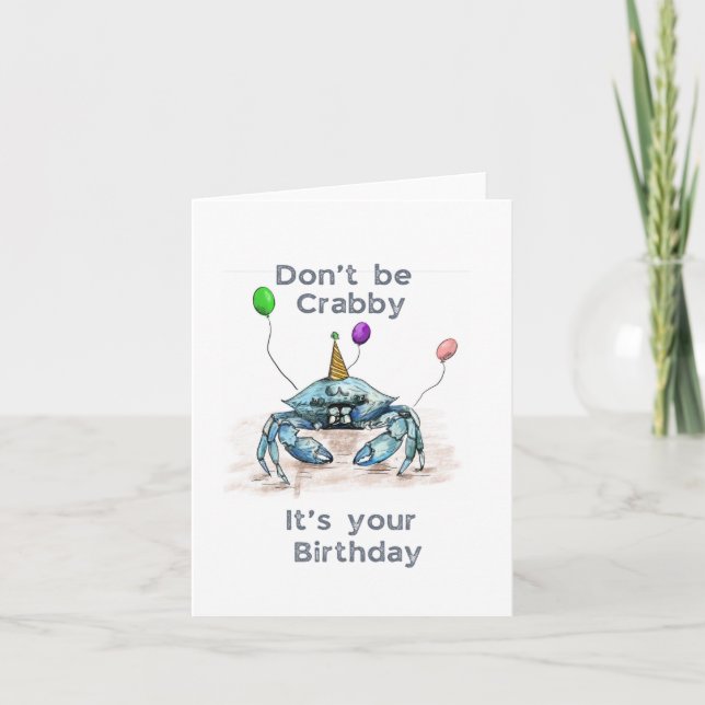 De Remerciements Ne pas être Crabby carte d'anniversaire (Devant)