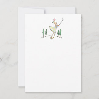 De Remerciements Notes Lulu / Sortie Golf / 4,5 x 6,25 Carte Plat