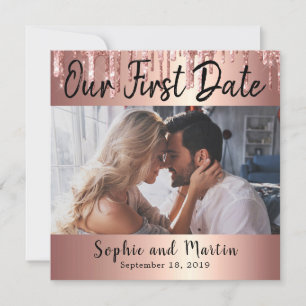 De Remerciements Notre première photo Couple Anniversaire Carte Cad
