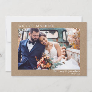 De Remerciements Nous Avons Marié Moderne Minimaliste Simple Carte