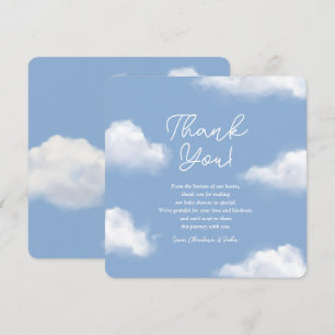 De Remerciements Nous sommes sur le Baby shower bleu Cloud 9 Carte