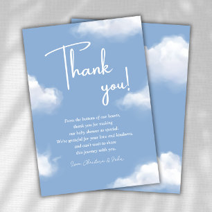 De Remerciements Nous sommes sur le Baby shower bleu Cloud 9 Carte