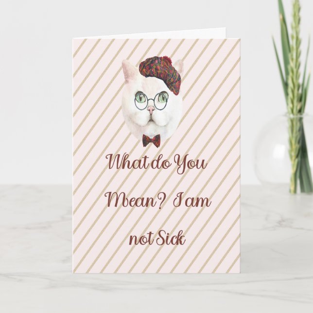 De Remerciements Obtenez une carte pour Chat qui pense qu'il n'est  (Devant)