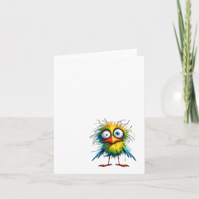De Remerciements Oiseau drôle fou, Merci, Carte #1 (Devant)