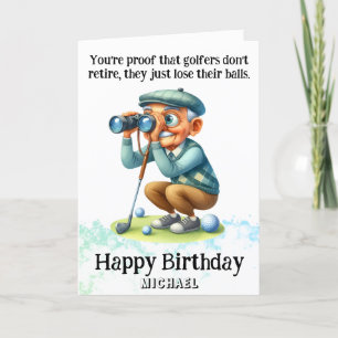De Remerciements *~* Old Man AP94 Hilarious Golf Carte Anniversaire