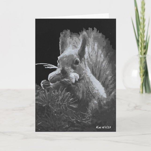 De Remerciements Paddy Cake, Carte pliée d'écureuil (Devant)