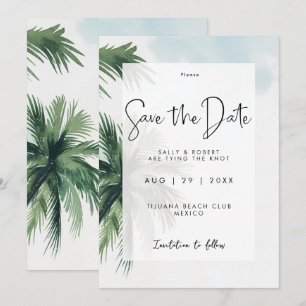 De Remerciements palmiers tropicaux sauvez la carte datant