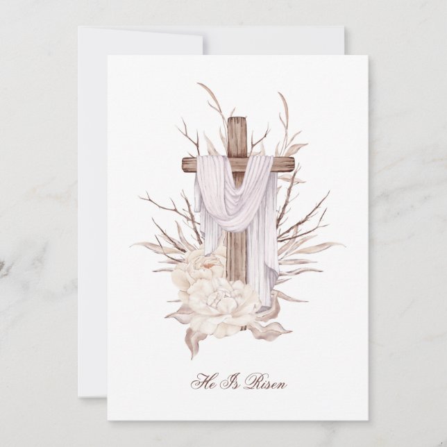 De Remerciements Pâques Carte Croix Il Est Risqué (Devant)