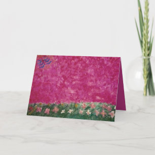De Remerciements Paysage Abstrait avec ciel rose et carte orchidées