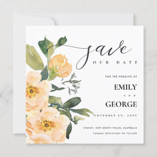 DE REMERCIEMENTS PEACH PEONY WATERCOLOR FLORAL ENREGISTRER LA CARTE