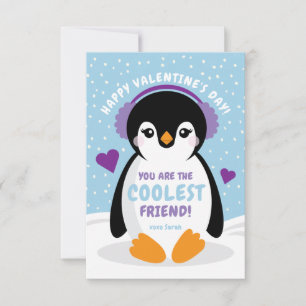 De Remerciements Penguin Classroom Carte Saint-Valentin pour enfant