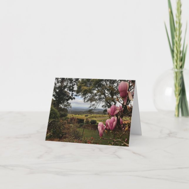 De Remerciements Penser à vous carte Magnolias rose (Devant)