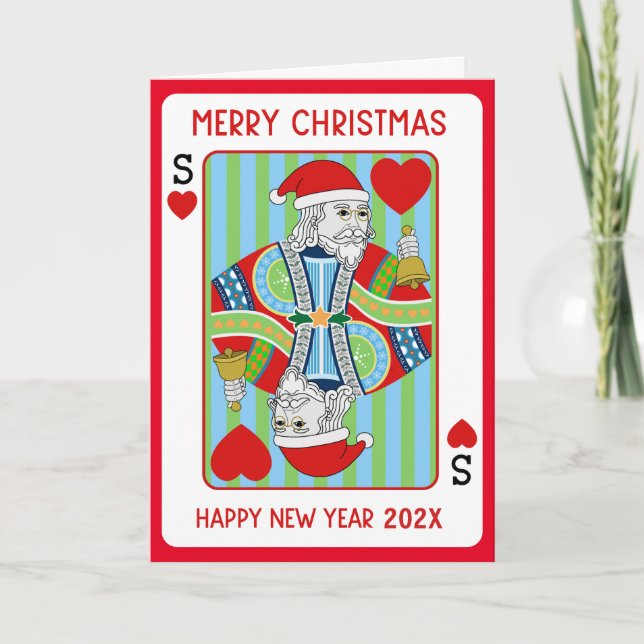 De Remerciements Père Noël Poker Noël et Bonne nouvelle année Carte (Devant)