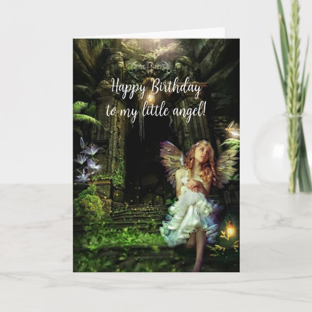 DE REMERCIEMENTS PETITE CARTE D'ANGE ANGEL (Devant)