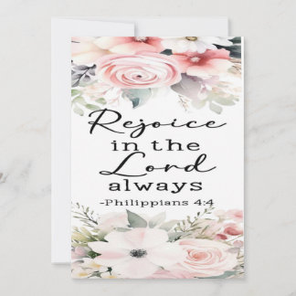 De Remerciements Philippiens 4:4 Carte d'encouragement