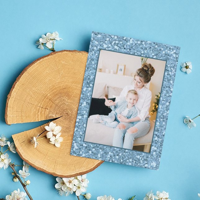 De Remerciements Photo bleu moderne Carte Fête des Mères (Créateur téléchargé)