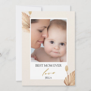 De Remerciements Photo customisée Carte Plat Florale Fête des Mères