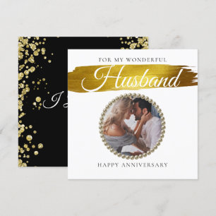 De Remerciements Photo Elegant Mari Mariage Anniversaire Carte
