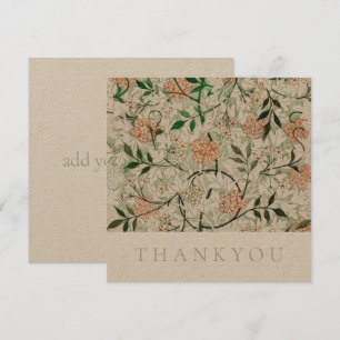 DE REMERCIEMENTS PLAT THANKYOU CARTE : WILLIAM MORRIS : JASMINE