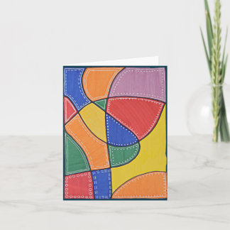 De Remerciements Plier carte à note vierge Bright Doodle Art