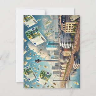 De Remerciements Pluies d'argent sur Düsseldorf - Unique carte post