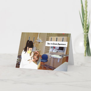 De Remerciements Première visite à la carte jeune fille dentiste