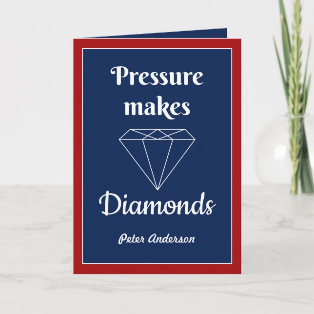 De Remerciements Pression fait Diamonds Félicitation carte (Devant)