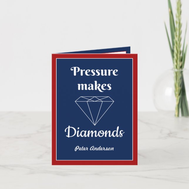 De Remerciements Pression fait Diamonds Félicitation carte (Devant)