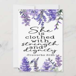 De Remerciements Proverbes 31:25 Carte d'encouragement