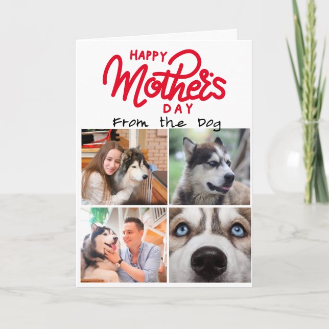 De Remerciements Quatre photos collage personnalisé pour la carte H (Devant)