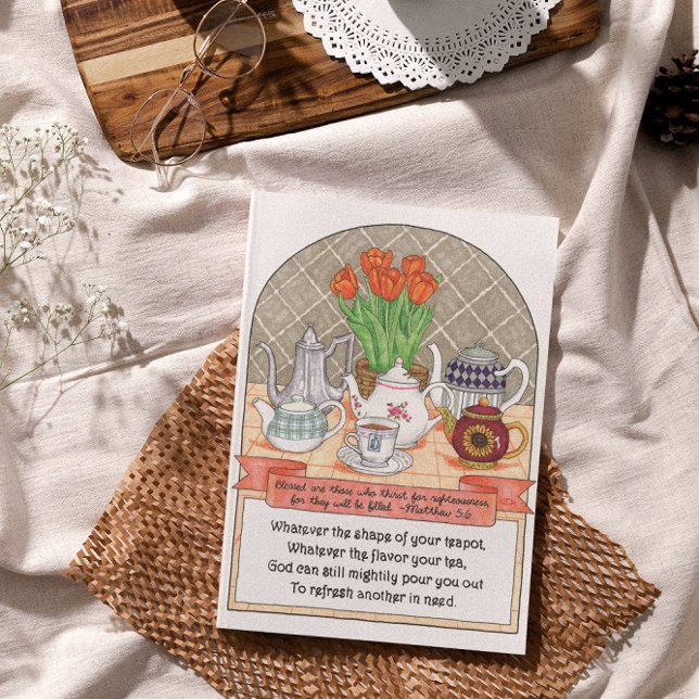De Remerciements Rafraîchir la carte d'amitié des théières (Créateur téléchargé)